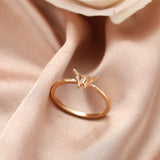 Gold Chain Rings Set