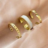 Gold Chain Rings Set