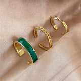 Gold Chain Rings Set