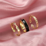 Gold Chain Rings Set