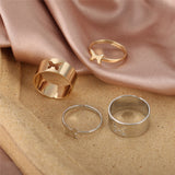 Gold Chain Rings Set